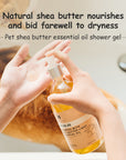 AmoPetric Pet Shampoo with Shea Butter Light Essential Oil for Long-Haired and Curly-Haired dogs
