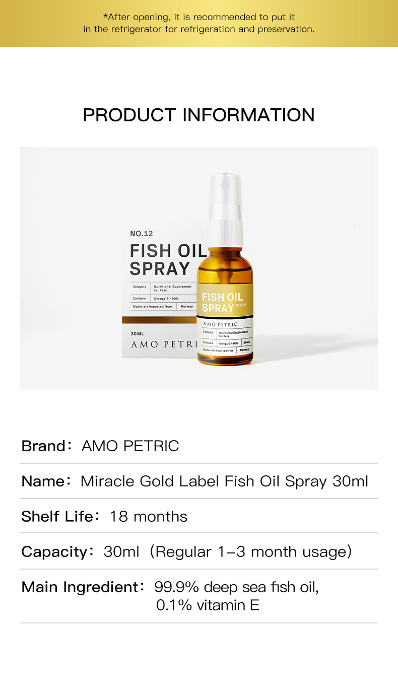 AmoPetric Fish Oil Spray for pets